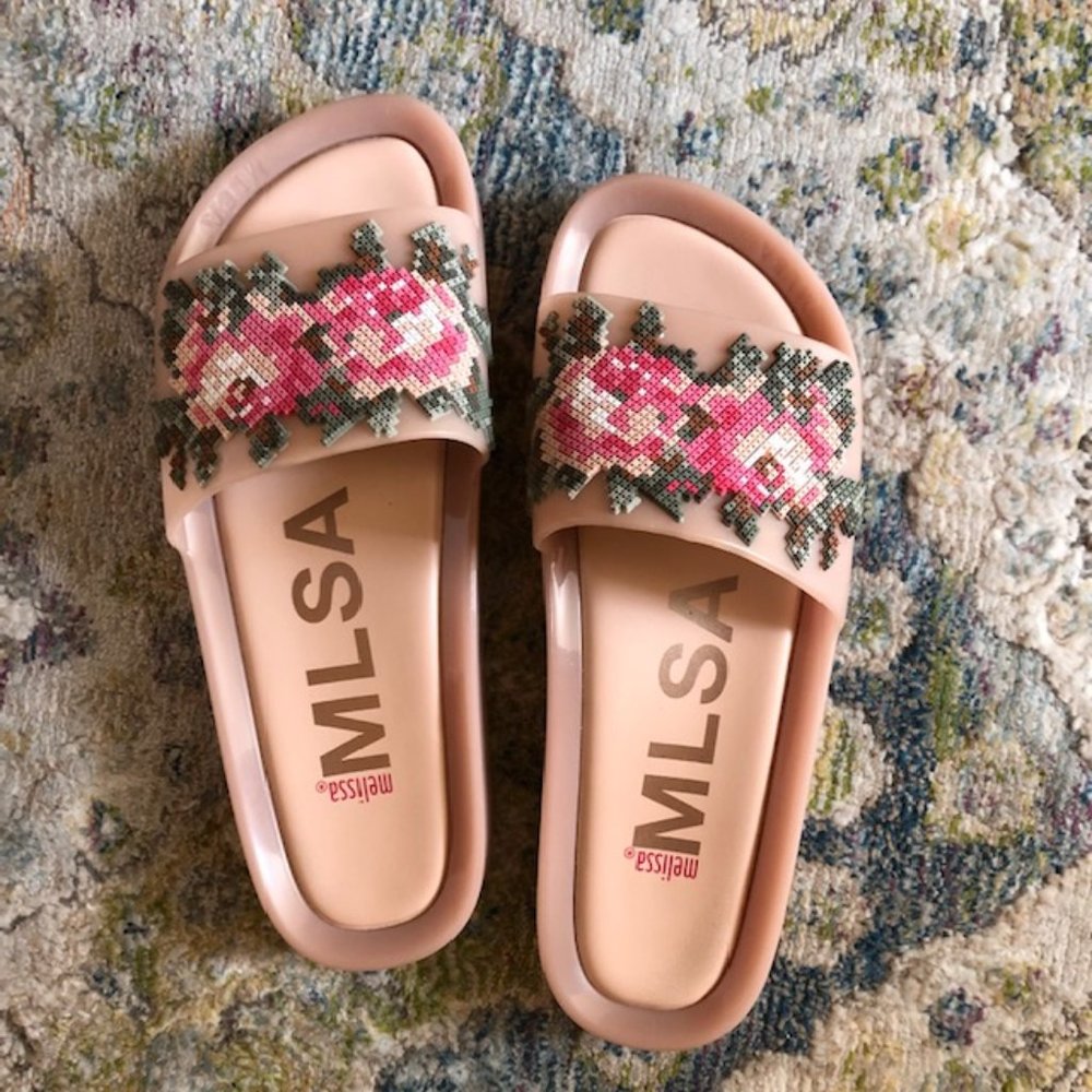 Melissa Blush Jelly Slides